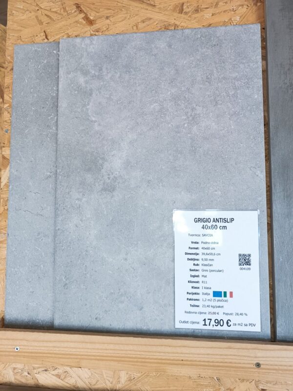 1058 Grigio Antislip 40x60