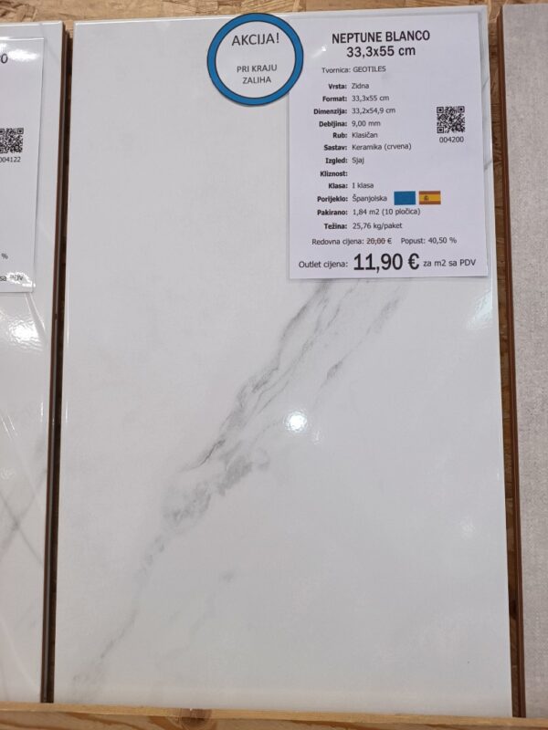 321 Neptune Blanco 33,3x55