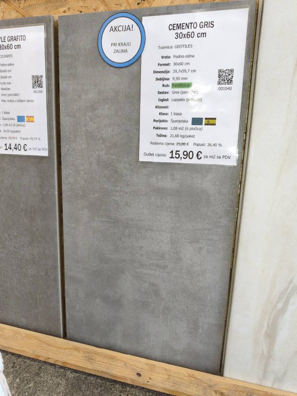 301 Cemento Gris 30x60